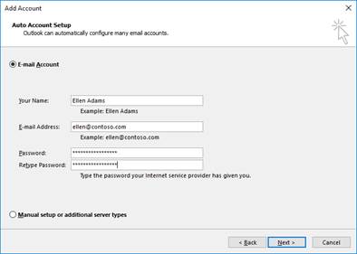 Outlook Setup Info